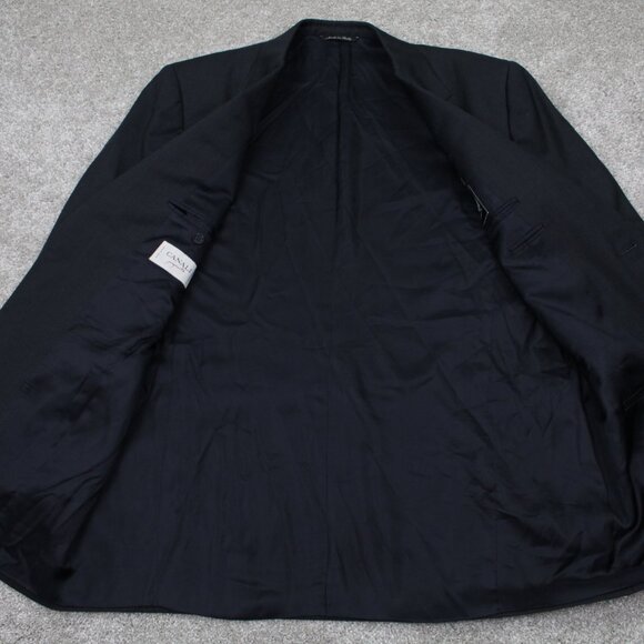CANALI Proposta Blazer Mens US 42R UK 52R Black Pinstripe Wool Sports Jacket - Picture 8 of 16